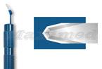 Нож алмазный с постоянным углом наклона лезвия, ширина лезвия 2,8 мм, форма стилета домик (Cataract diamond knives material titanium)